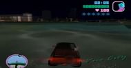 A car hovering over water in GTA Vice City (Image via Rockstar Games)